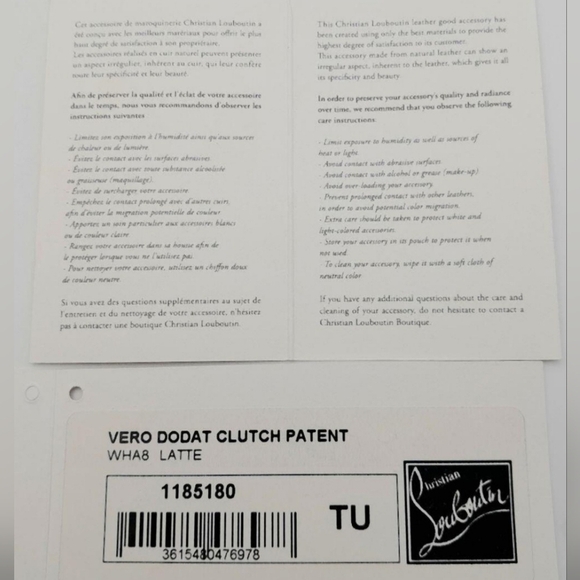 Christian LOUBOUTIN White Patent Leather Vero Dodat Clutch Shoulder Handbag - Picture 11 of 13